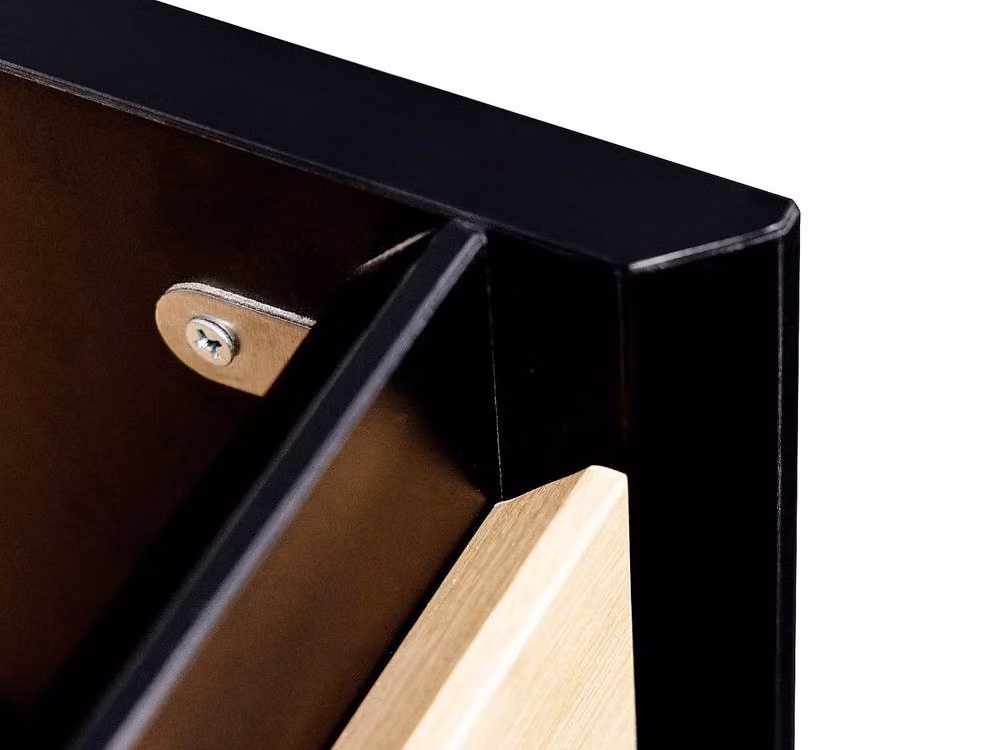 Lannick Wall-Mounted Industrial Bathroom Vanity Unit in Oak, Black and Beige, W: 80 cm, D: 45.6 cm, H: 55 cm – 6