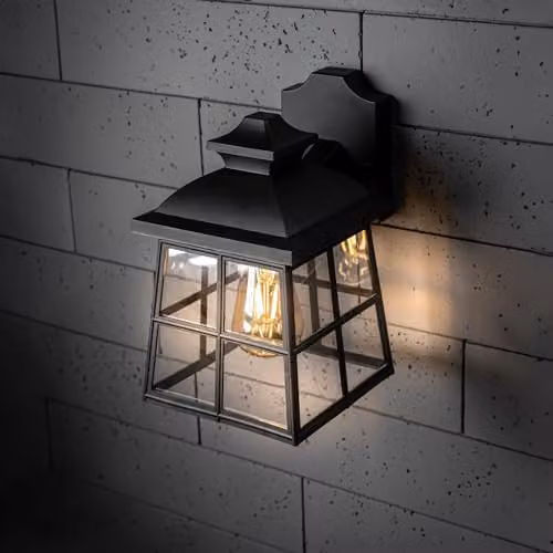 CGC Lighting Henri Black Outdoor Wall Lantern Classic Style with E27 Bulb Holder – 3
