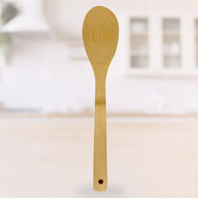 Joejis 6-Pack Bamboo Wooden Cooking Spoons in Brown, Yellow and Beige