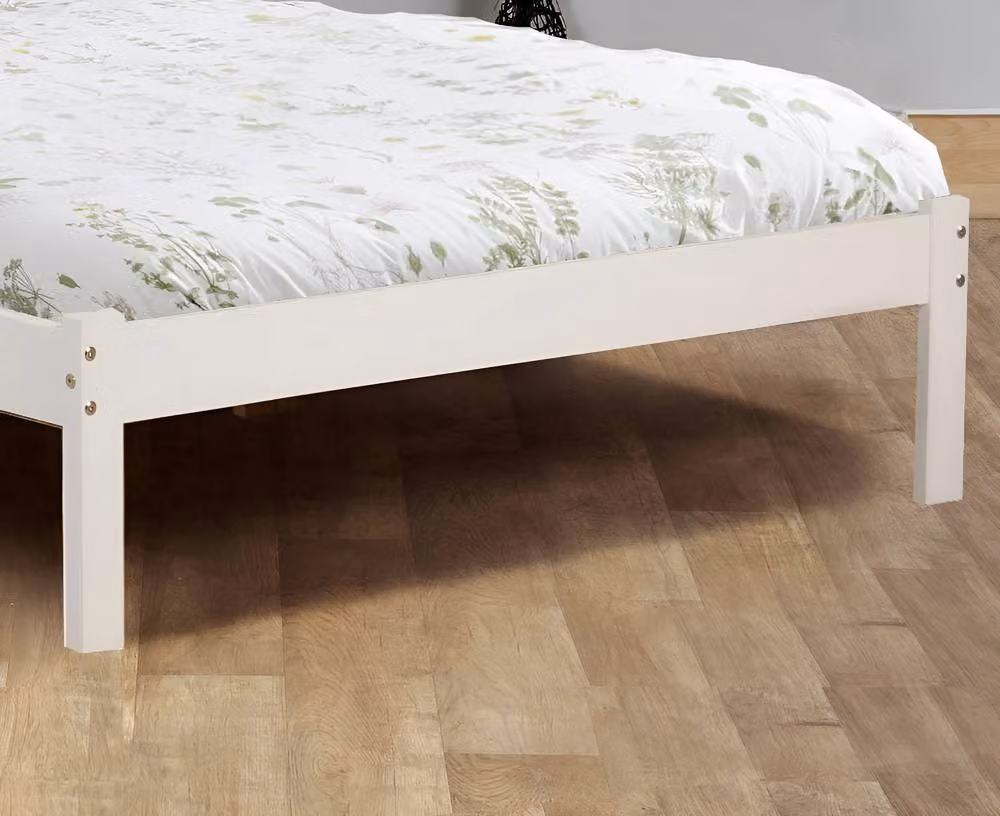 Amani White Solid Pine Wooden Bed Frame Clifton Style with Slatted Headboard, 180 x 200 cm – 3