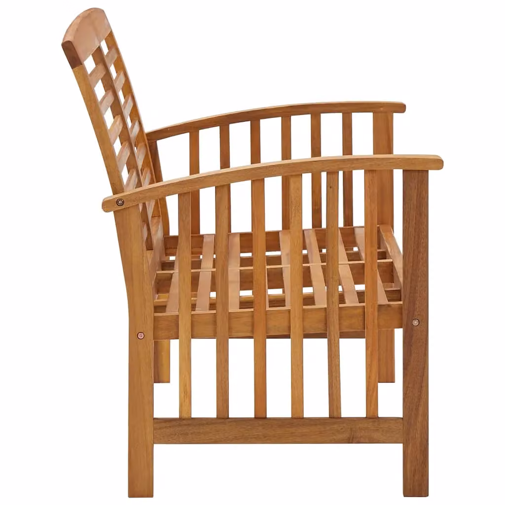 Berkfield Home Garden Bench in Brown Solid Oiled Acacia Wood, Width: 119 cm – 2