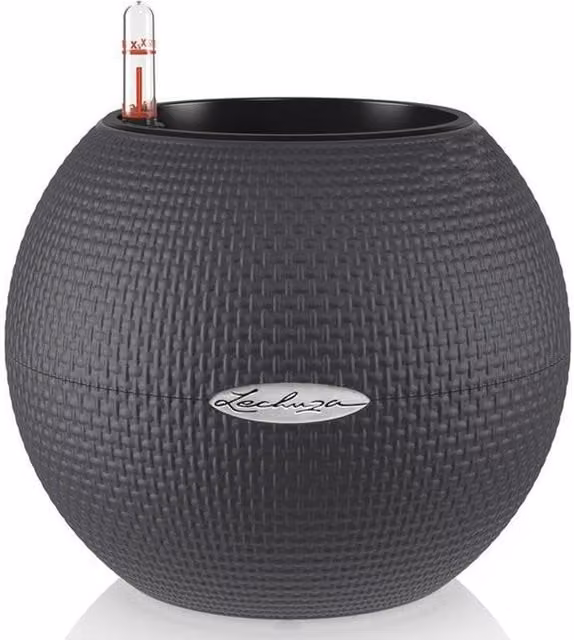 LECHUZA Puro Color Self-Watering Planter, Grey