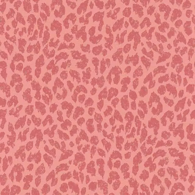 Rasch Pink Leopard Print Animal Pattern Textured Metallic Effect Vinyl Wallpaper