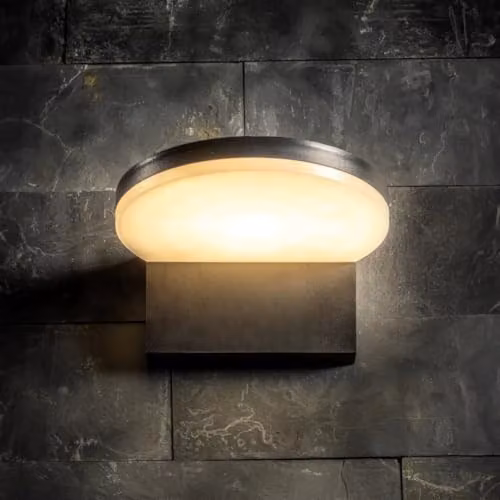 CGC Lighting Black Round LED Outdoor Wall Light with 4000k Natural White Up and Down Lighting IP65 – 3