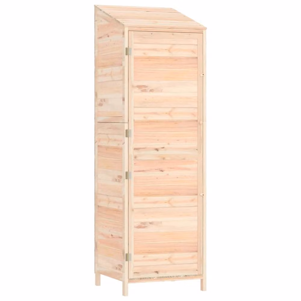 Berkfield Home Rustic Wood Garden Bin Store Tall Cabinet in Sand, W/D/H: 55 x 52 x 174.5 cm – 2