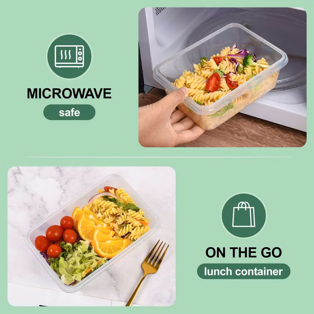 Alivio 24-Piece Clear Plastic Food Storage and Meal Prep Containers with Leakproof Airtight Lids – 2
