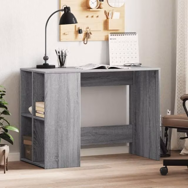 Berkfield Modern Grey Sonoma Writing Desk, W/D/H: 102 x 50 x 75 cm – 1