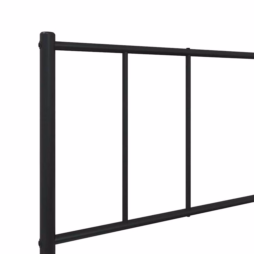 Berkfield Home Metal Bed Frame with Headboard in Black, W/D/H: 90 x 190 cm – 3
