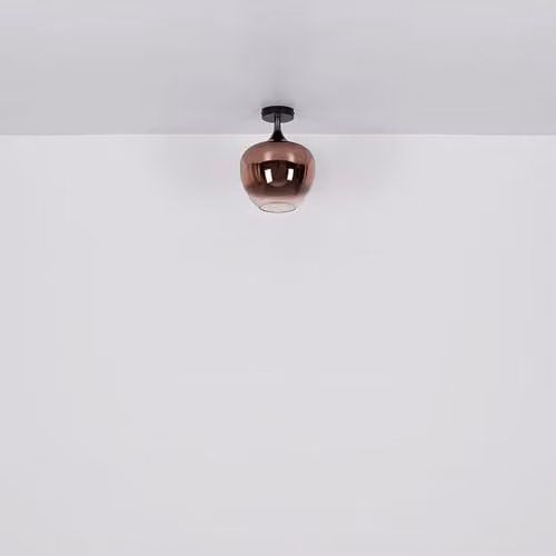 Globo Lighting Modern Sphere Ceiling Light with Glass Shade and E27 Socket in Copper and Black – 4