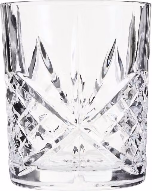 Orsina Elegant Geometric Lead-Free Crystal Tumbler, Transparent, 315ml