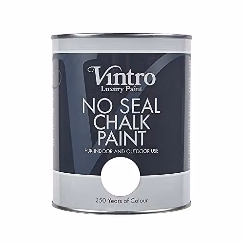 Vintro Crystal White No Seal Chalk Paint for Wood and Metal, 1 Litre – 2