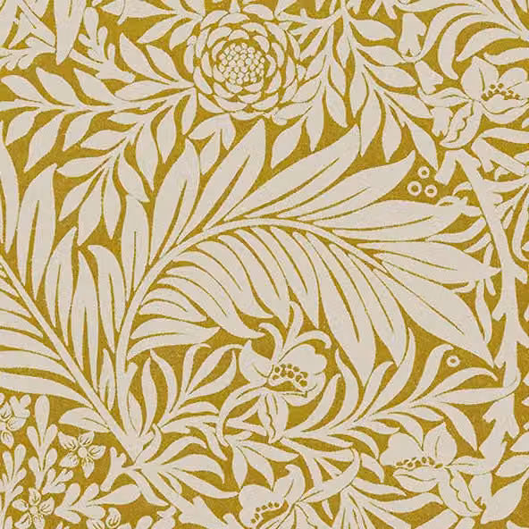 William Morris At Home Larkspur Woven Fabric in Yellow