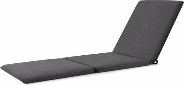 Costway Grey Rectangular Chaise Lounge Cushion with Machine Washable Cover