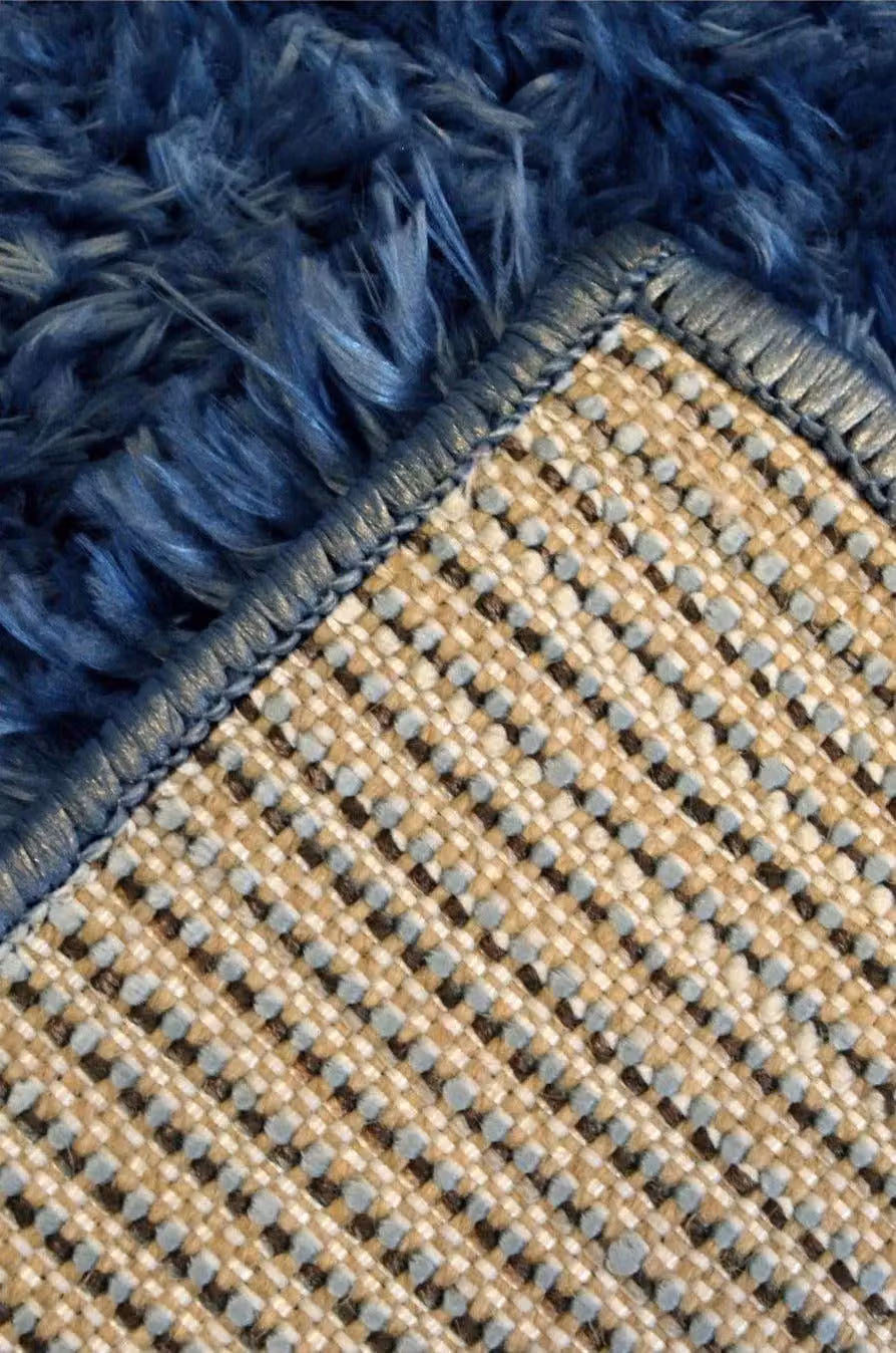 THE RUGS Lagom Collection Solid Design Shaggy Rug in Blue, W: 200 cm, L: 290 cm – 2