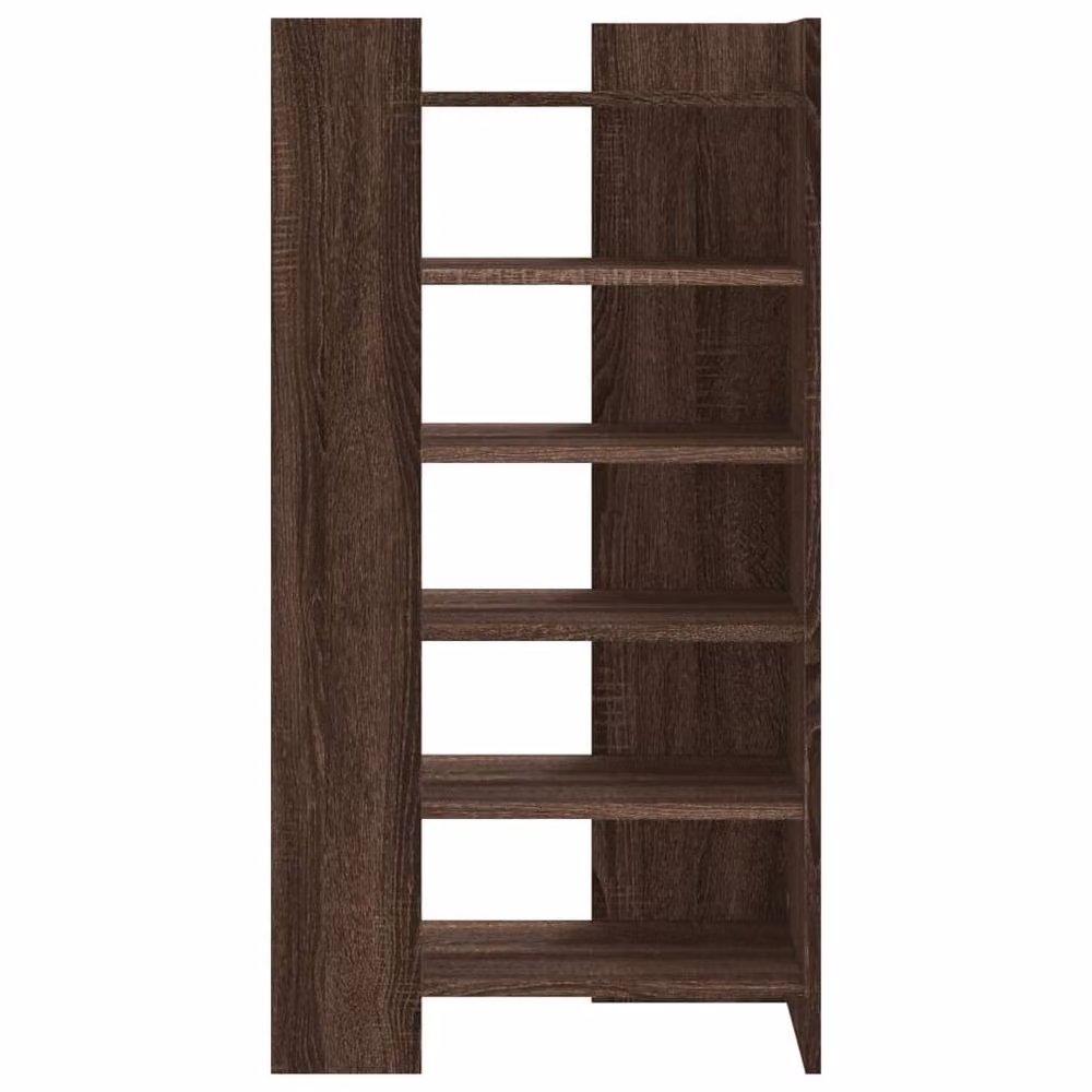 Berkfield Home Brown Oak Shoe Cabinet with Hinged Doors and Internal Shelves, W/D/H: 52 x 37.5 x 100 cm – 3
