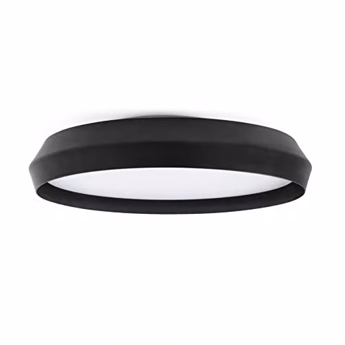Netlighting Shoku 600 Black Wall and Ceiling LED Lamp, 40W, 2700K Warm White