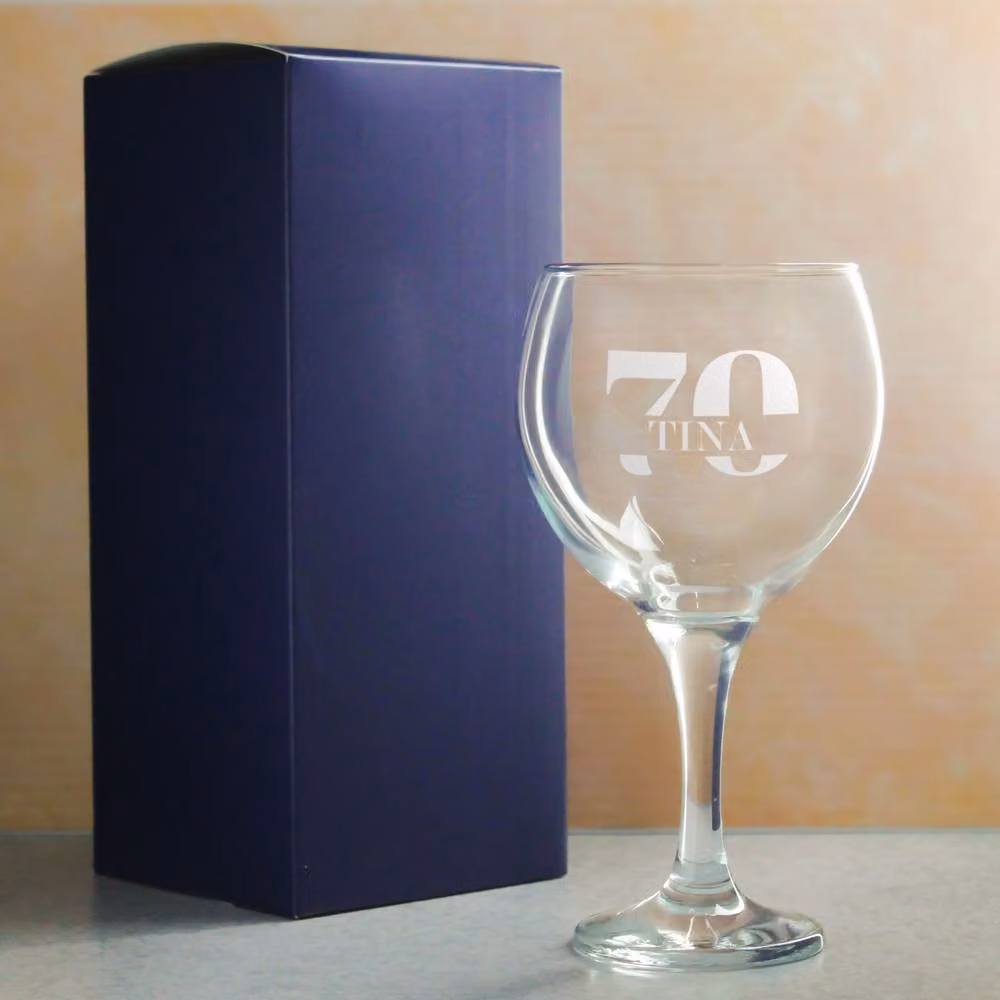 Uniqueful Personalised Gin Balloon Cocktail Glass in Clear – 2