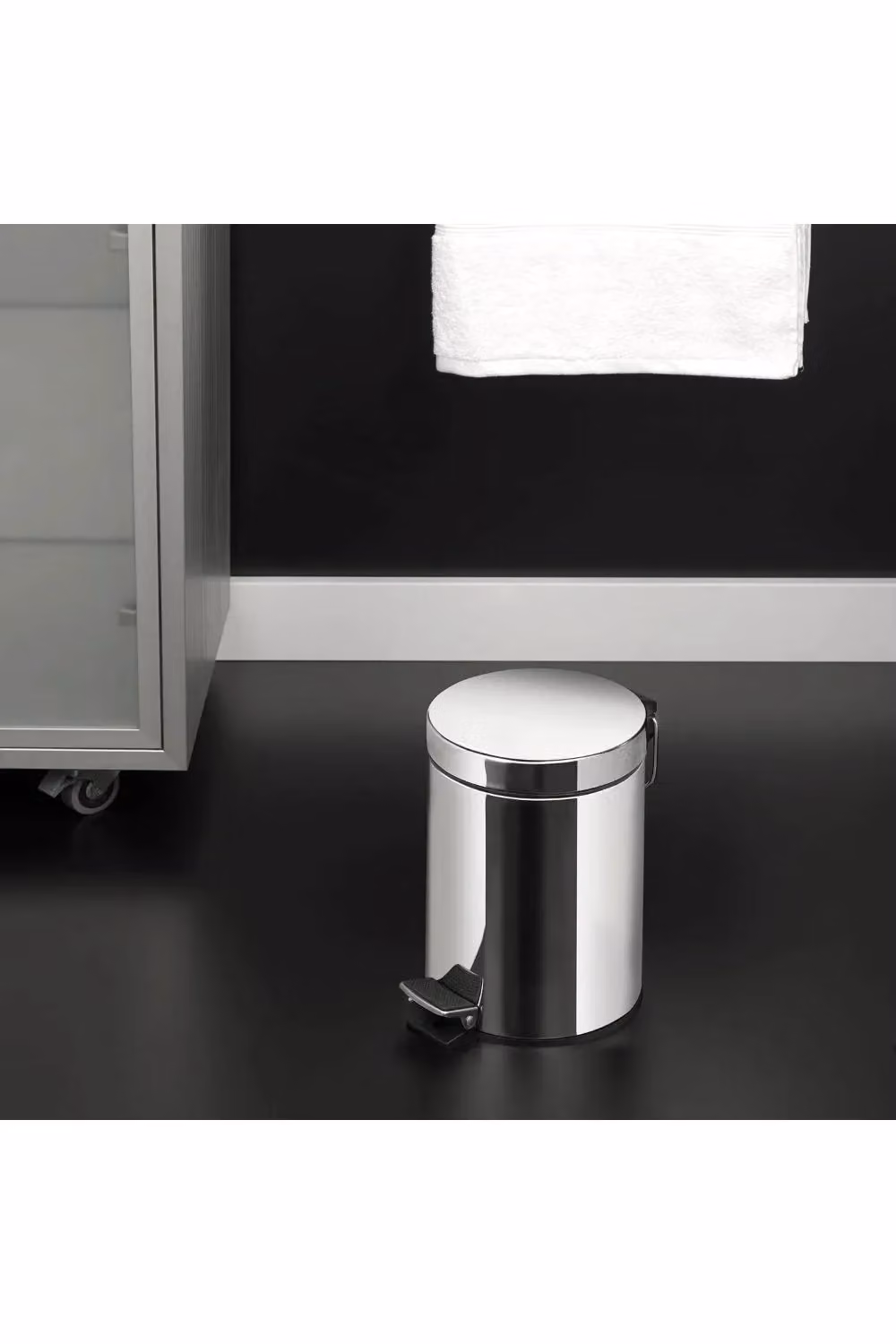Cosmic Architect S+ Collection Pedal Bin, Silver, 3L, H: 24.5 cm x W: 17.0 cm x D: 23.0 cm – 3