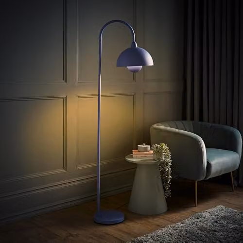 ValueLights Tilly Pastel Blue Metal Arched Dome Table Lamp – 2
