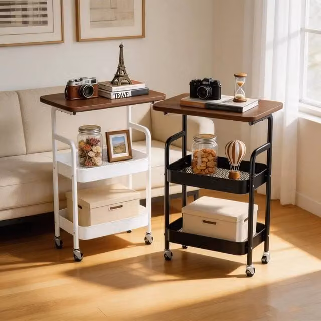 SPETLEK Multicolour Kitchen Trolley Cart with Rolling Wheels, W/D/H: 60 x 60 x 60 cm – 1