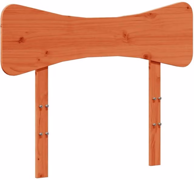 Berkfield Home Rustic Solid Wood Pine Headboard in Waxed Brown and Orange, Width: 100 cm