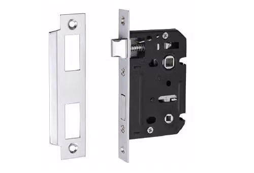 Golden Grace Silver Mortise Bolt Through Bathroom Lock