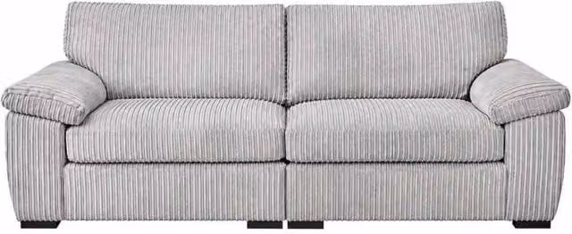 Bliss Furniture Amalfi 3 Seater Split Sofa in Silver Grey Soft Fabric