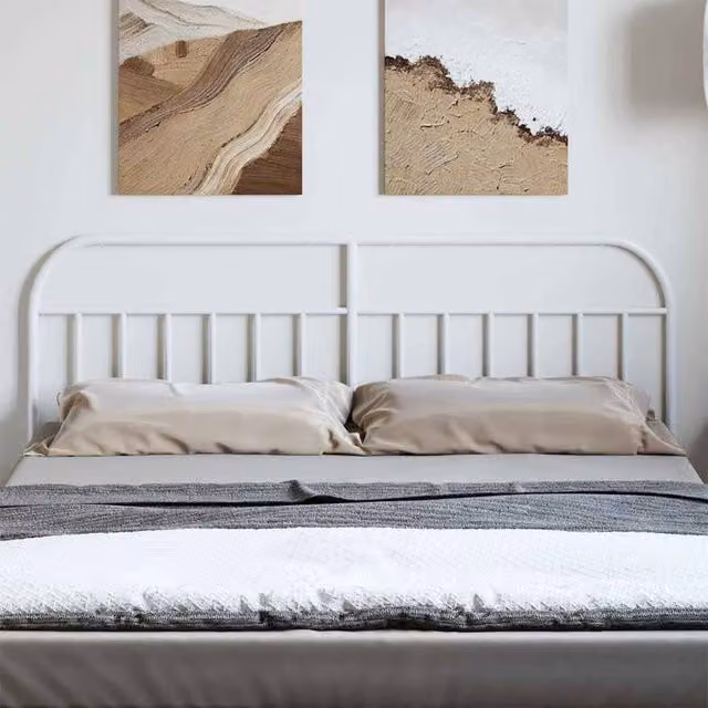 Berkfield Home Minimalist Matt White Metal Headboard, Width: 193 cm – 1
