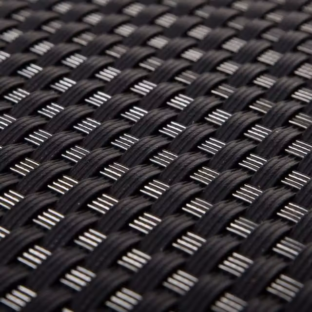 RattanArt Black Artificial Poly Rattan Weave Privacy Screen Mat