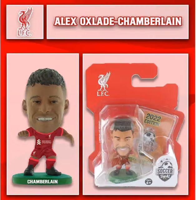 SoccerStarz Liverpool Alex Oxlade-Chamberlain Home Kit 2021 Mini Figure, Red, Height: 5 cm
