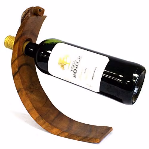 Ancient Wisdom Serenityy Balance Wine Holder Turtle in Brown Wood