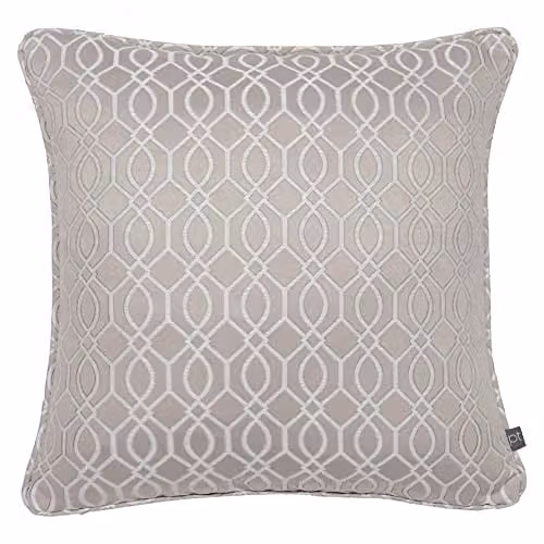Riva Home Graphic Modern Square Cushion in Beige, W/D/H: 43 x 43 x 43 cm