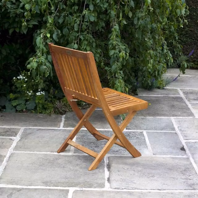 BillyOh Windsor Wooden Folding Chairs in Brown Acacia Wood