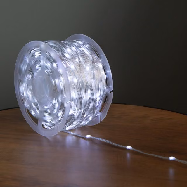 Samuel ALEXANDER 75m Two Tone Christmas String Lights with 1000 Warm White and Cool White LEDs in White and Transparent