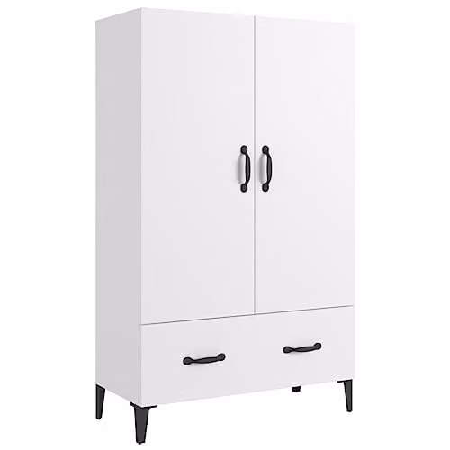 vidaXL White Matt Highboard in Engineered Wood W/D/H: 70 x 31 x 115 cm