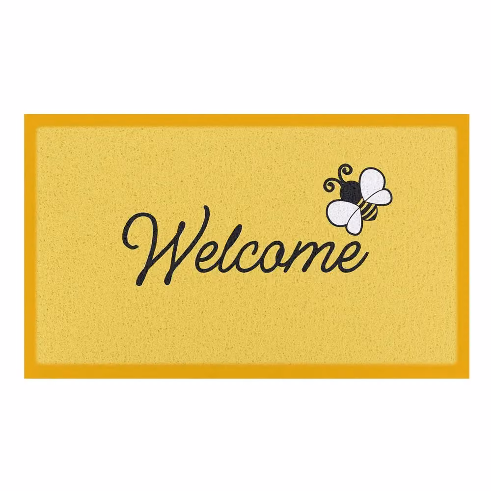 Artsy Mats Welcome Bee Indoor and Outdoor Doormat, Yellow, W: 70 cm, D: 40 cm – 2