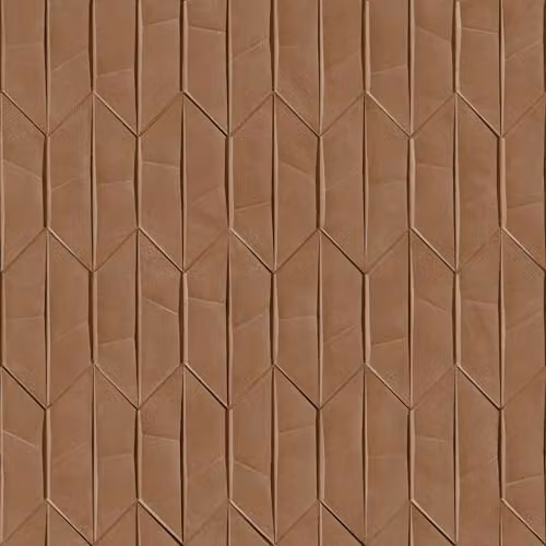 Grandeco Sveg Cut Stone Textured Wallpaper, Brown and Orange