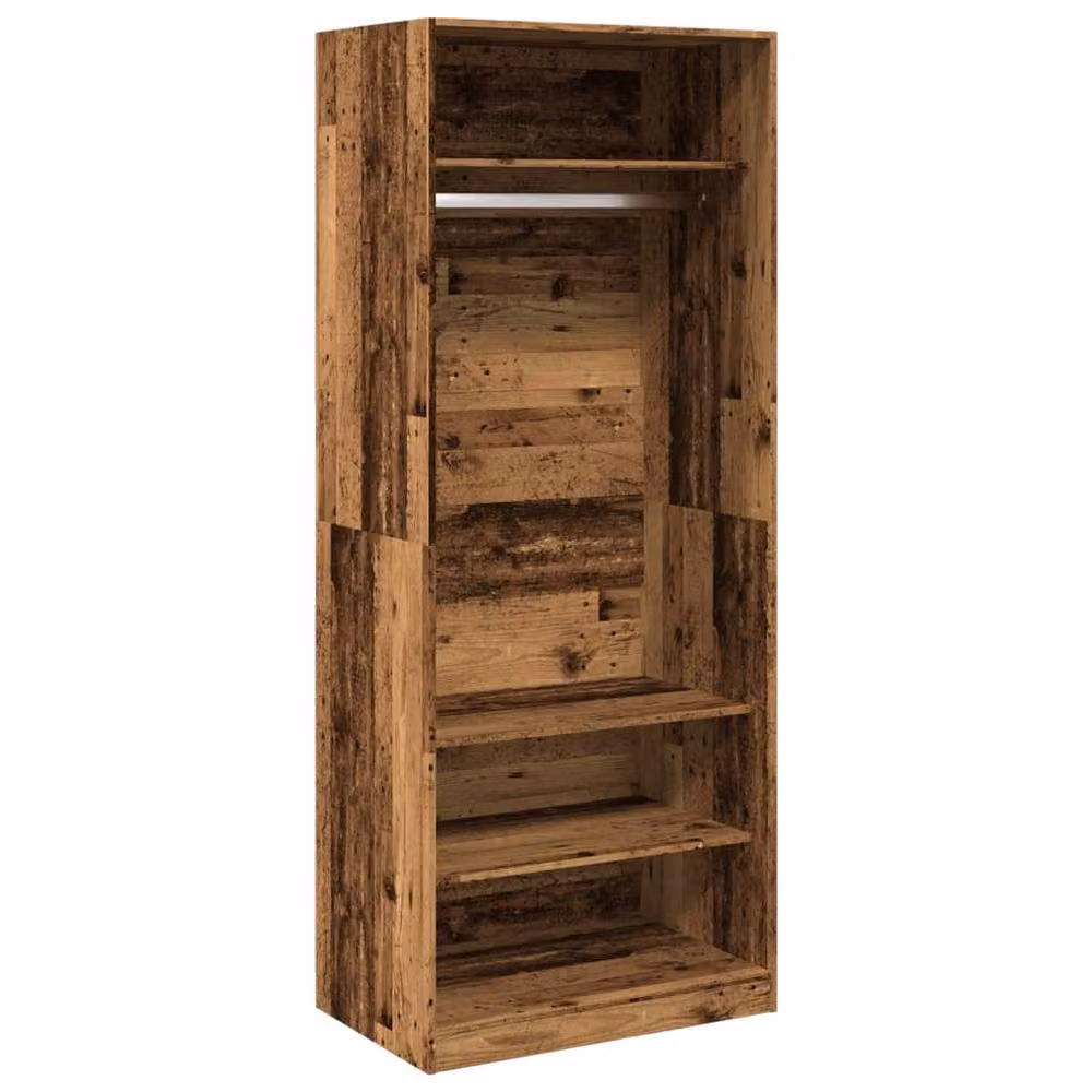 Berkfield Home Old Wood Wardrobe in Brown, W/D/H: 80 x 50 x 200 cm – 2