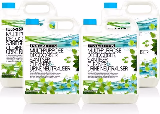 Pro-Kleen Multi-Purpose Deodoriser, Disinfectant, Sanitiser, Cleaner and Urine Neutraliser, Clear, 20 kg