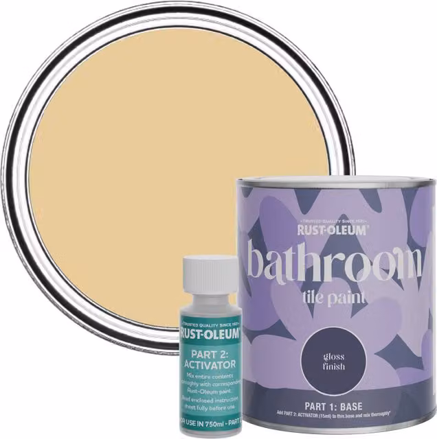 Rust-Oleum Bathroom Tile Paint in Gloss Finish, Sandstorm Yellow, 0.75 l
