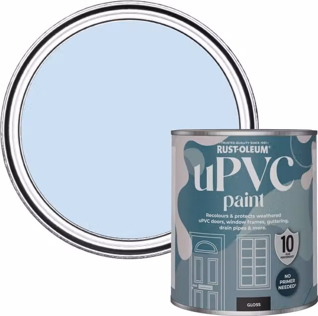 Rust-Oleum Gloss Finish UPVC Paint in Blue, 0.75 l