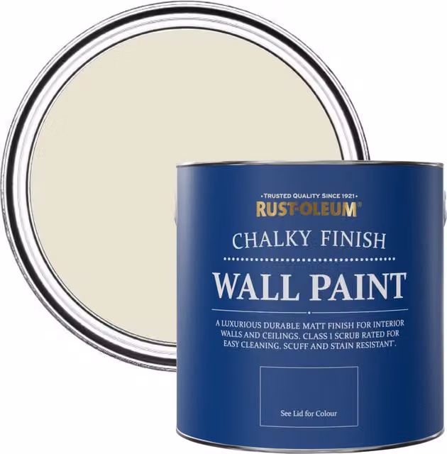 Rust-Oleum Oyster Matt Water-Based Chalky Wall Paint, 2.5L – 1
