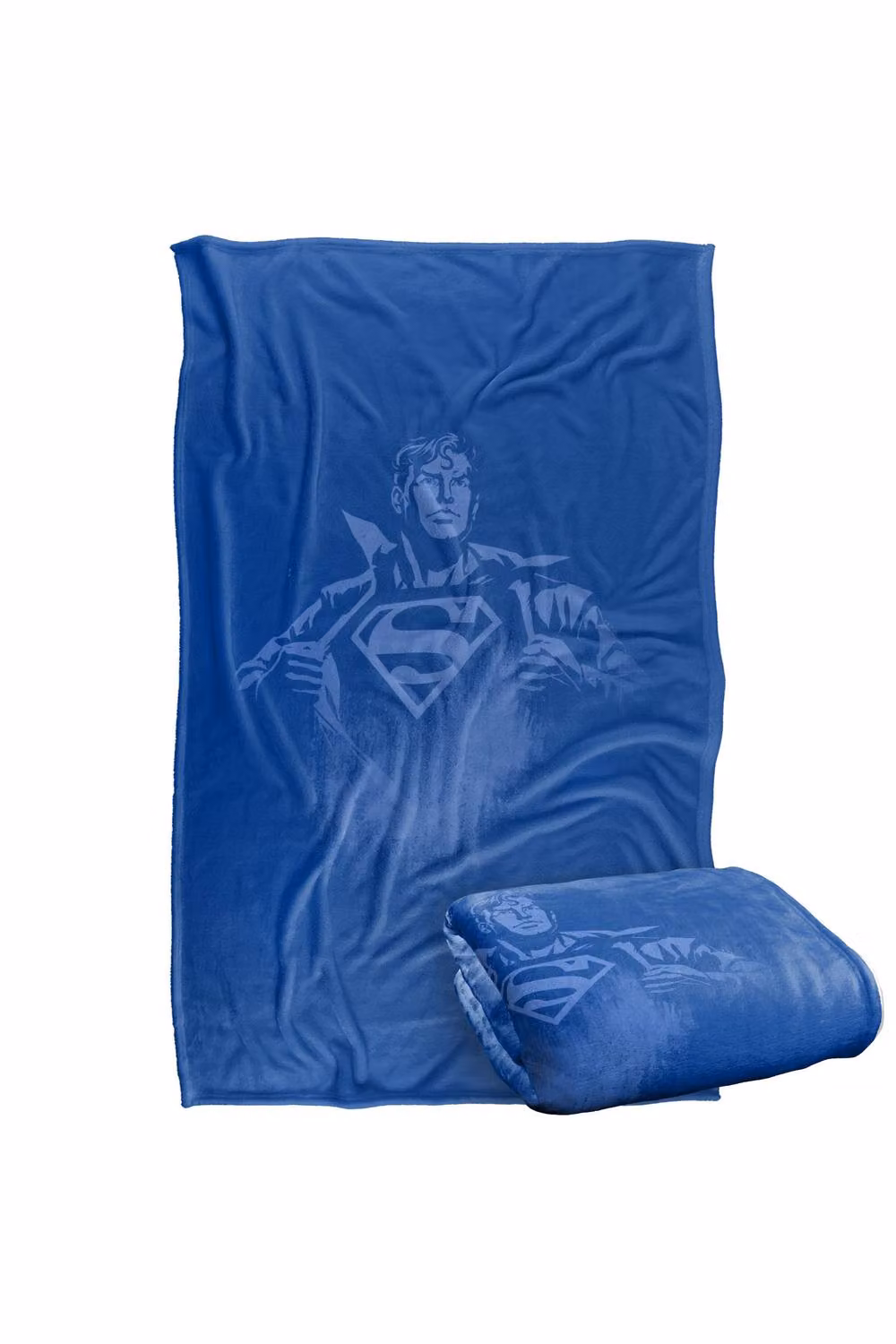 Warner Bros. Superman Chest Logo Silky Touch Super Soft Fluffy Throw Blanket in Blue and Multicolour, Large – 2