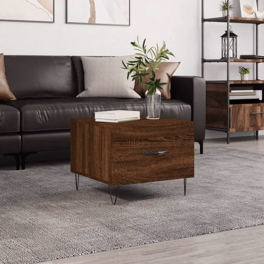 Berkfield Home Brown Oak Coffee Table, W/D/H: 50 x 50 x 40 cm – 2
