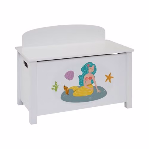 Liberty House Toys Mermaid Wooden Toy Box in White with Soft Close Lid, W/D/H: 68 x 37.5 x 47.5 cm – 2