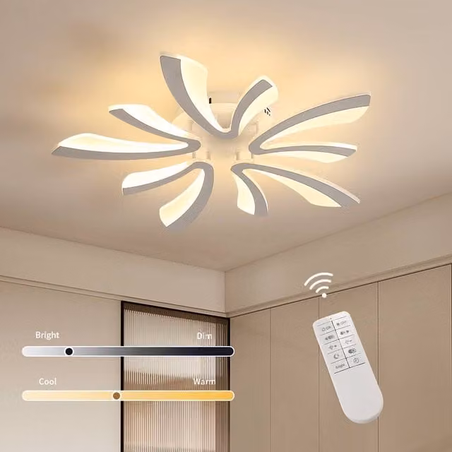 Goeco Dimmable LED Ceiling Light with Remote Control, White, Diameter: 70 cm, 48W – 1