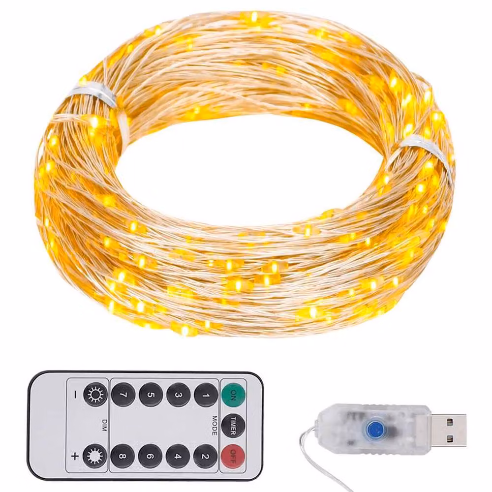 Berkfield Home Warm White LED String Light with 150 LEDs and Remote Control, 15 m – 1