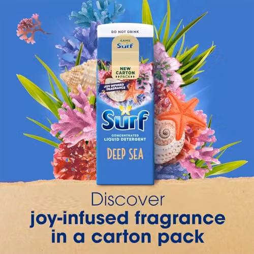 Surf Liquid Laundry Detergent Deep Sea, 648ml, Pack of 6 – 4