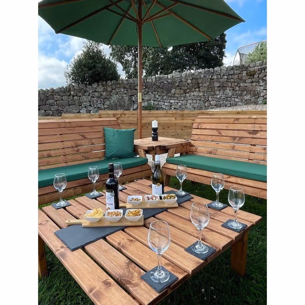Charles Taylor Balmoral Deluxe Nine Seater Garden Furniture Set in Brown – 3