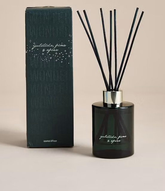 M&S Yuletide Pine and Spice Reed Diffuser, 100ml, Green Mix